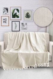 L'essentiel linge de maison Funda de sofá Ecru 170 x 230 cm